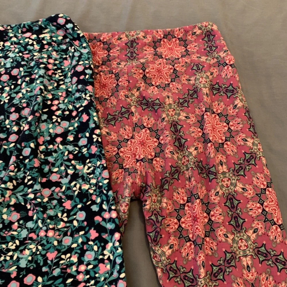 LuLaRoe Leggings Womens One Size Multicolor Floral Geometric Southwest Soft‎ Lot